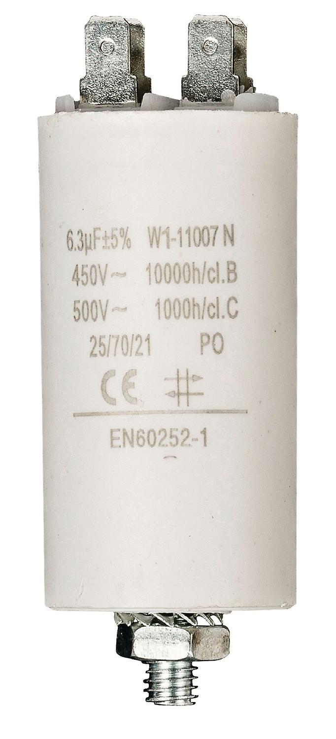 Capacitor 450V + Earth 6.3uf / 450V + Aarde