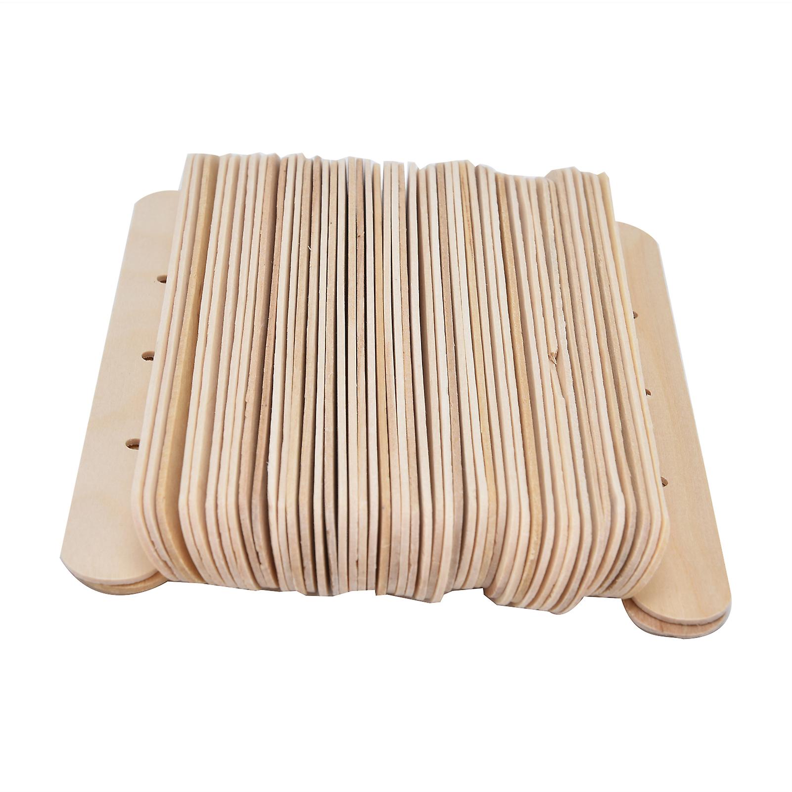 Lot de 50 porte-mèches en bois de bouleau, faciles à utiliser et réutilisables, pour la fabrication de bougies, 150 x 20 mm, 3 trous