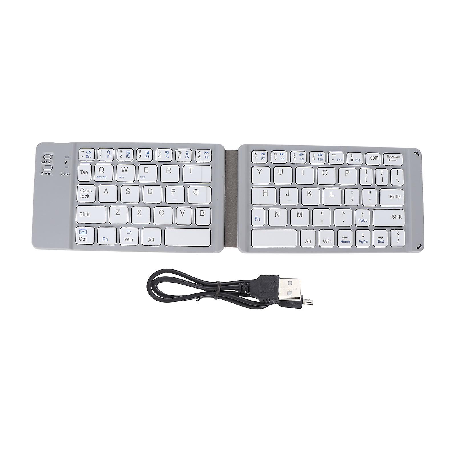 Foldable Keyboard BT3.0 Fast Typing Silent 120mAh Battery Compact Size Wide Compatibility Mini Wireless KeyboardGrey