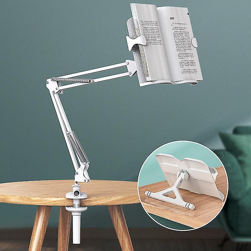 Desktop Long Arm Reading Book Bracket For Children's Reading Rack Multi Angle Rotation Book Holder Reading Book On Bed Stand