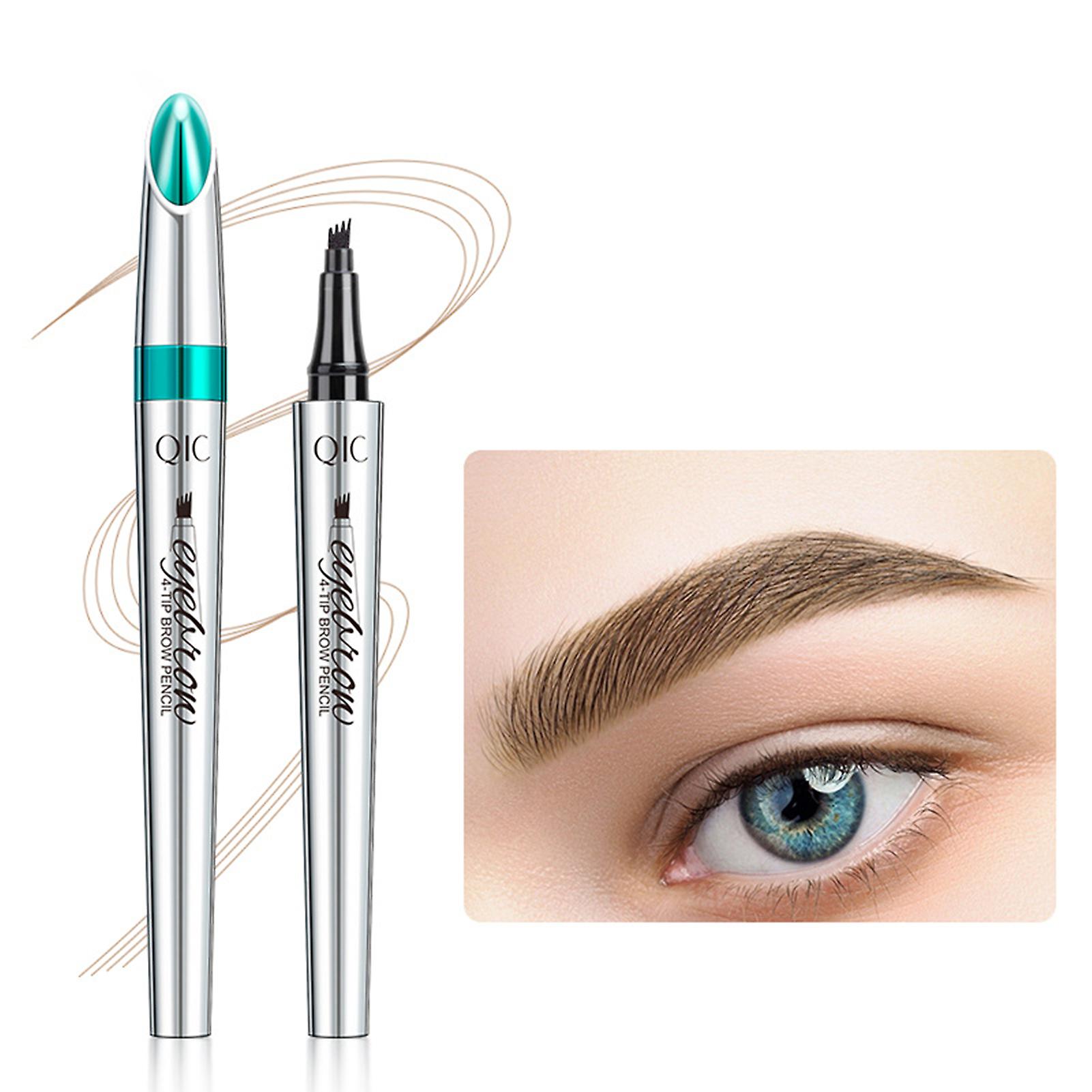 Crayon à sourcils liquide imperméable à 4 pointes 3D Crayon à sourcils portable longue durée pour les femmes Usage quotidien