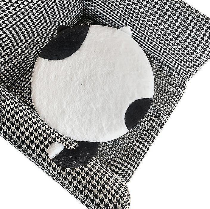 Faux Rabbit Fur Chair Pads Removable Washable Cushion Memory Foam Cute Cat Comfortable Butt Pad(meow