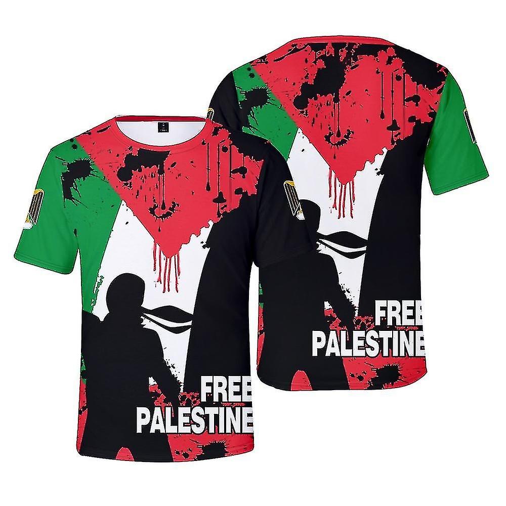 Palestina tryck korta ärmar för män