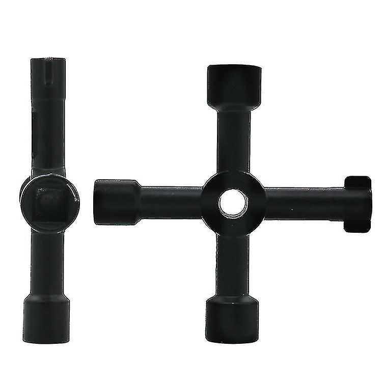 1 Piece Multi-purpose Electric Control Cabinet Elevator Water Meter Valve Key Black Cross Key Wrench