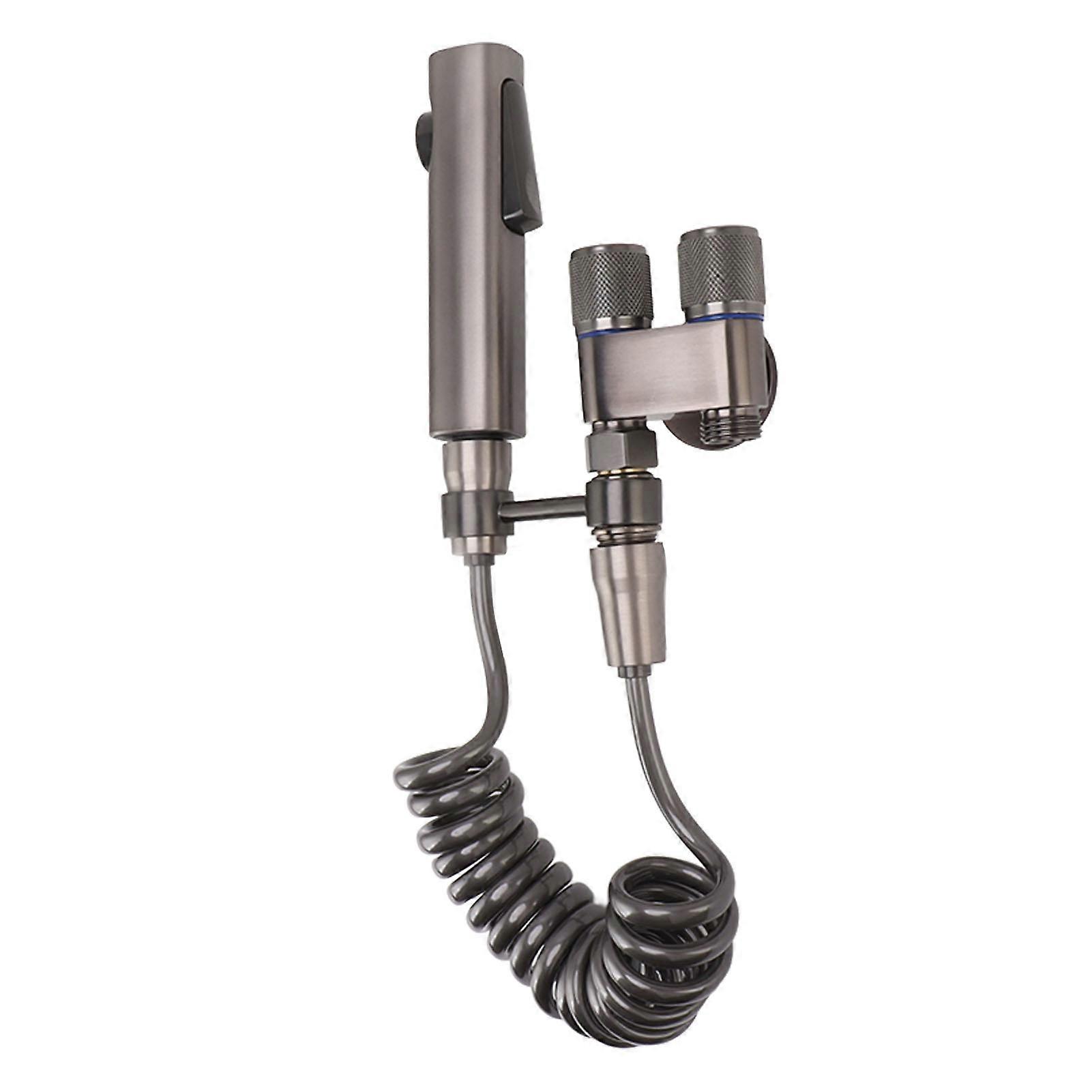 Bidet Sprayer for Toilet Handheld Bidet Attachment Toilet Sprayer Set with Hose for Feminine Wash Hygiene Grey 