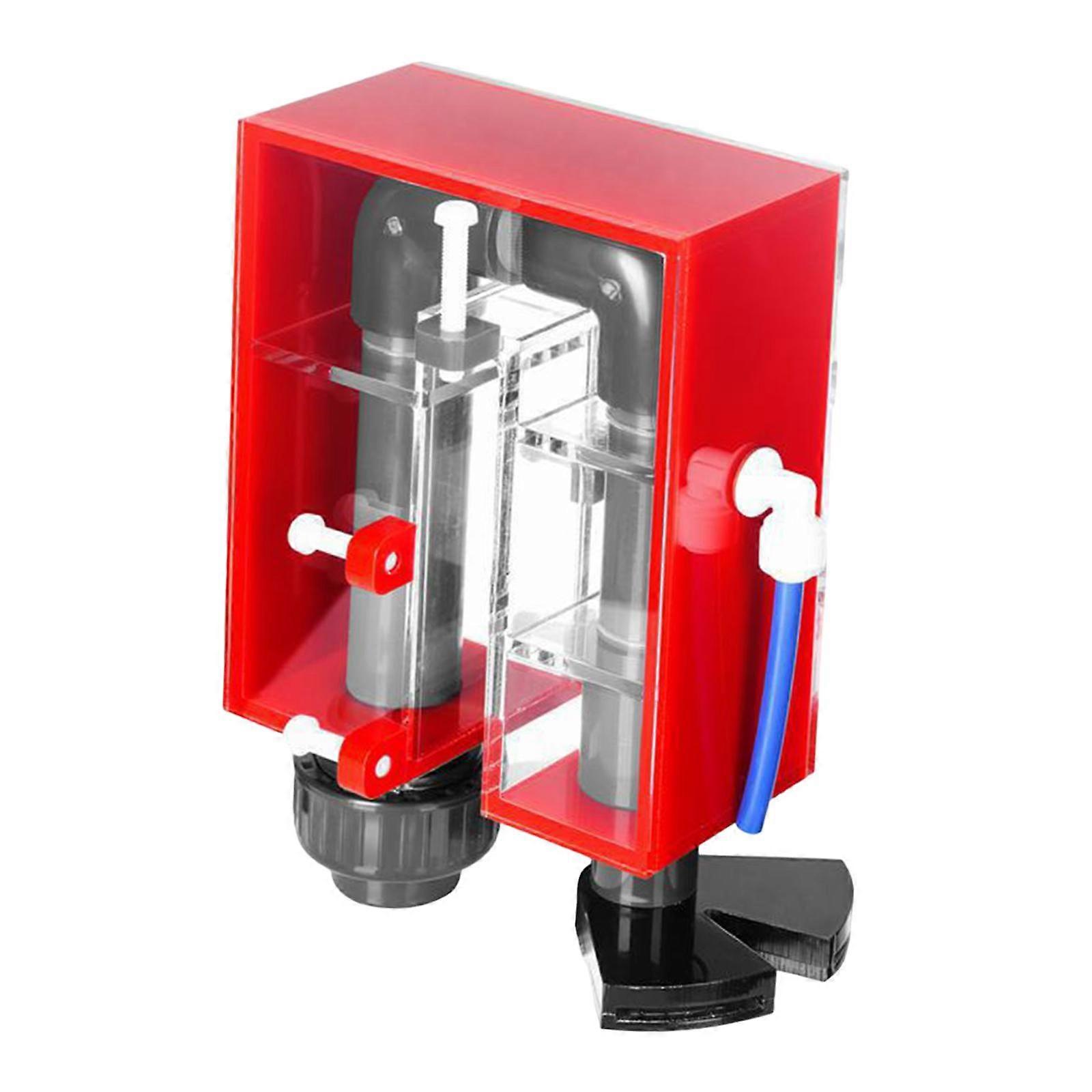 Balık DIY Akrilik Sağlam Sessiz Su Taşma Kutusu için Taşma Arkadaşı Kutusu kırmızı