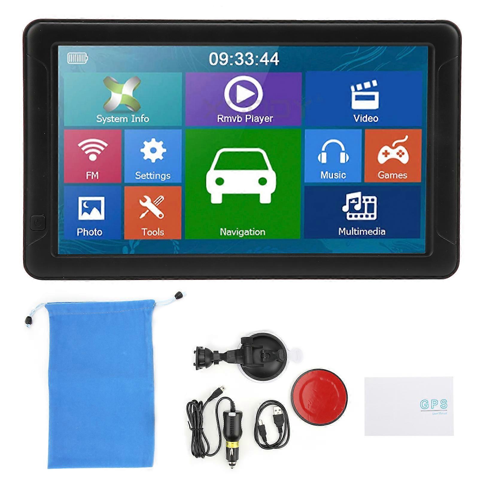 9in Car GPS Navigation Large POI Voice Guidance Touch Screen 800400 Portable for Truck NO.67899