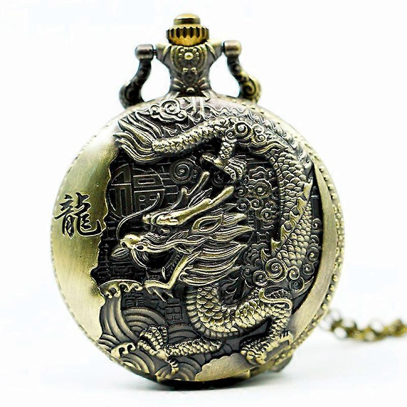 embossed Chinese style retro pocket watch