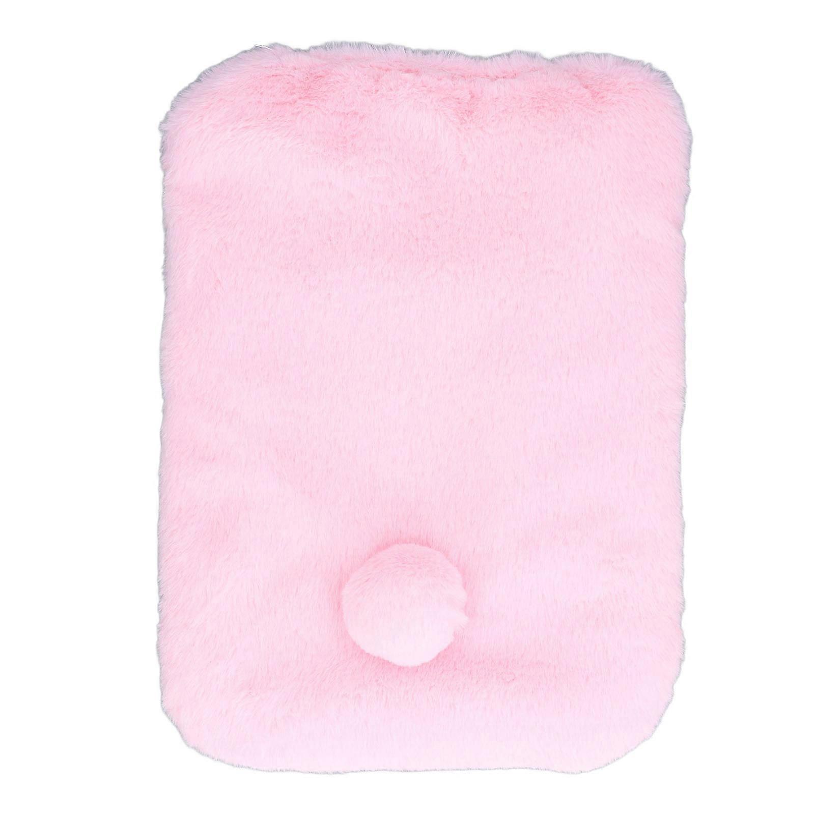 Pet Plush Pad Soft Skin Friendly Warm Dog Mat Large Safety Cat Bed Mat for Sleeping Relaxing Playing Pink L