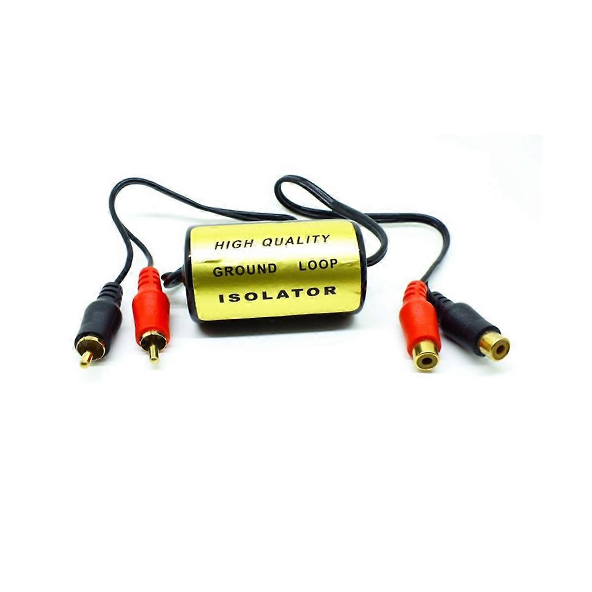 Isolatore di loop di terra soppressore del filtro antirumore audio RCA per auto e stereo domestico 2XRCA maschio, 2XRCA Fe