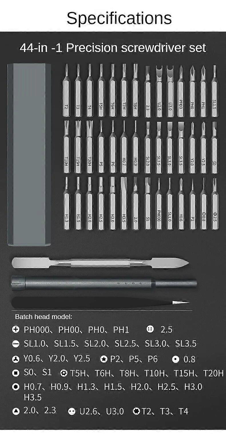8/30/40/44 In 1 Interchangeable Precision Manual Screwdriver Set Multi-functional Professional Hardware Maintenance Tool Kit