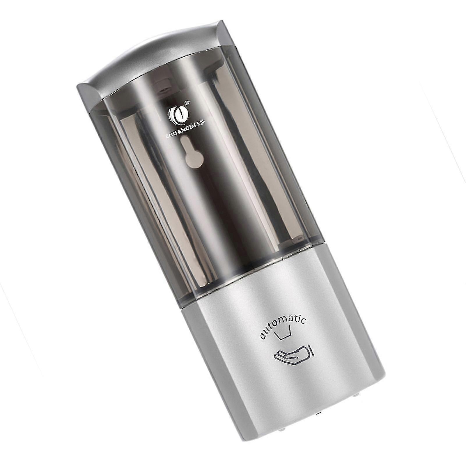 Silver capacity(500ml) 500ml wall-mounted single bottle automatic soap dispenser with ir sensor shampoo box rest room washroom toilet hand washing liq