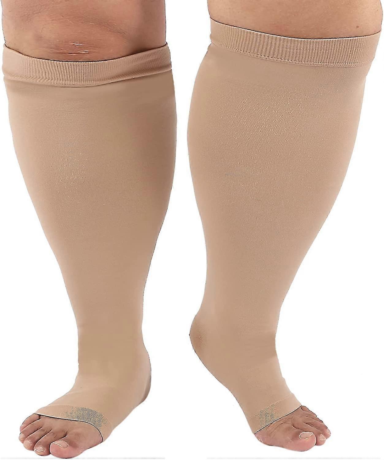 Calzino a compressione per donne uomini, calzini a compressione Calzini di volo da uomo per donne, calze a compressione al polpaccio larghe al ginocchio, calze a compressione plus size Flig