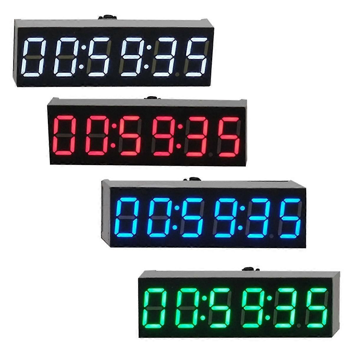 Horloge électronique numérique à LED 6 bits de 0,36 pouce avec module d'affichage secondaire, mémoire de mise hors tension et luminosité