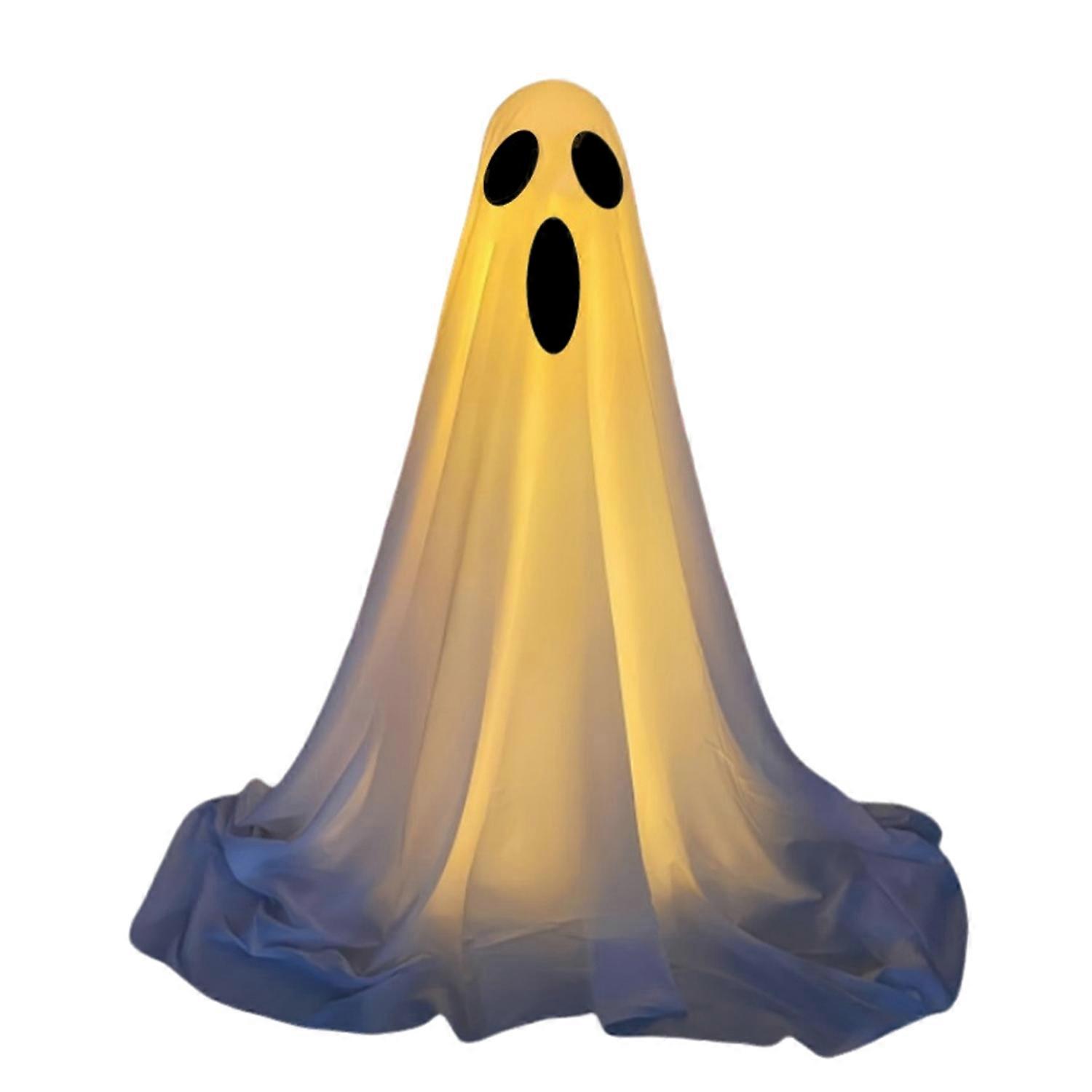 LED Halloween Ghost Decoration Spooky Outdoor Decor with String Lights Realistic Ghost Statues