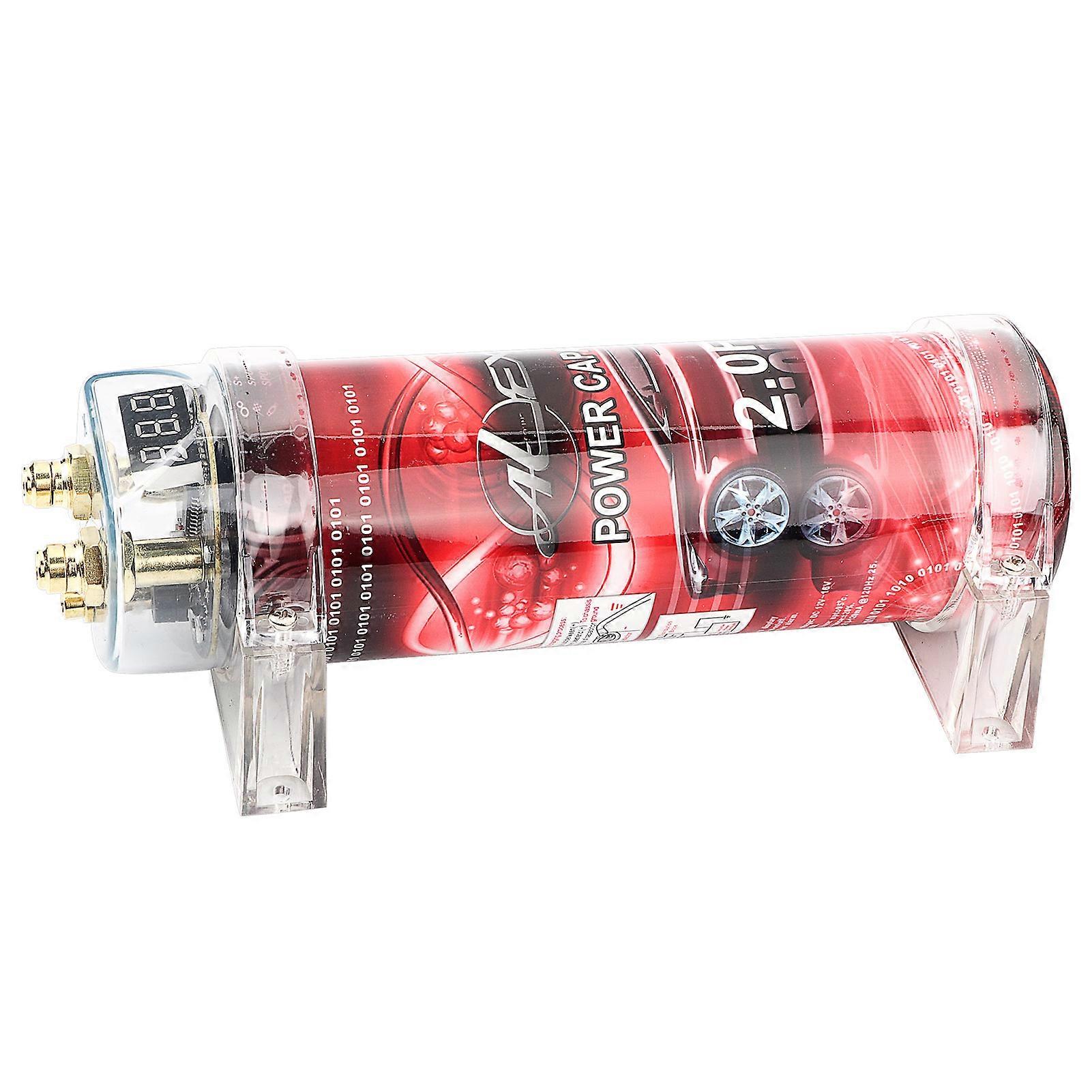 2 Farad Auto Audio Power Kondensator Verstärker Spannung Regler Rote LED 1016V DC Geändert Auto Teile