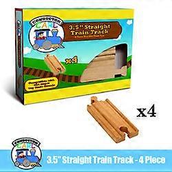 3.5 ' rechte houten treinrails, 4-pack