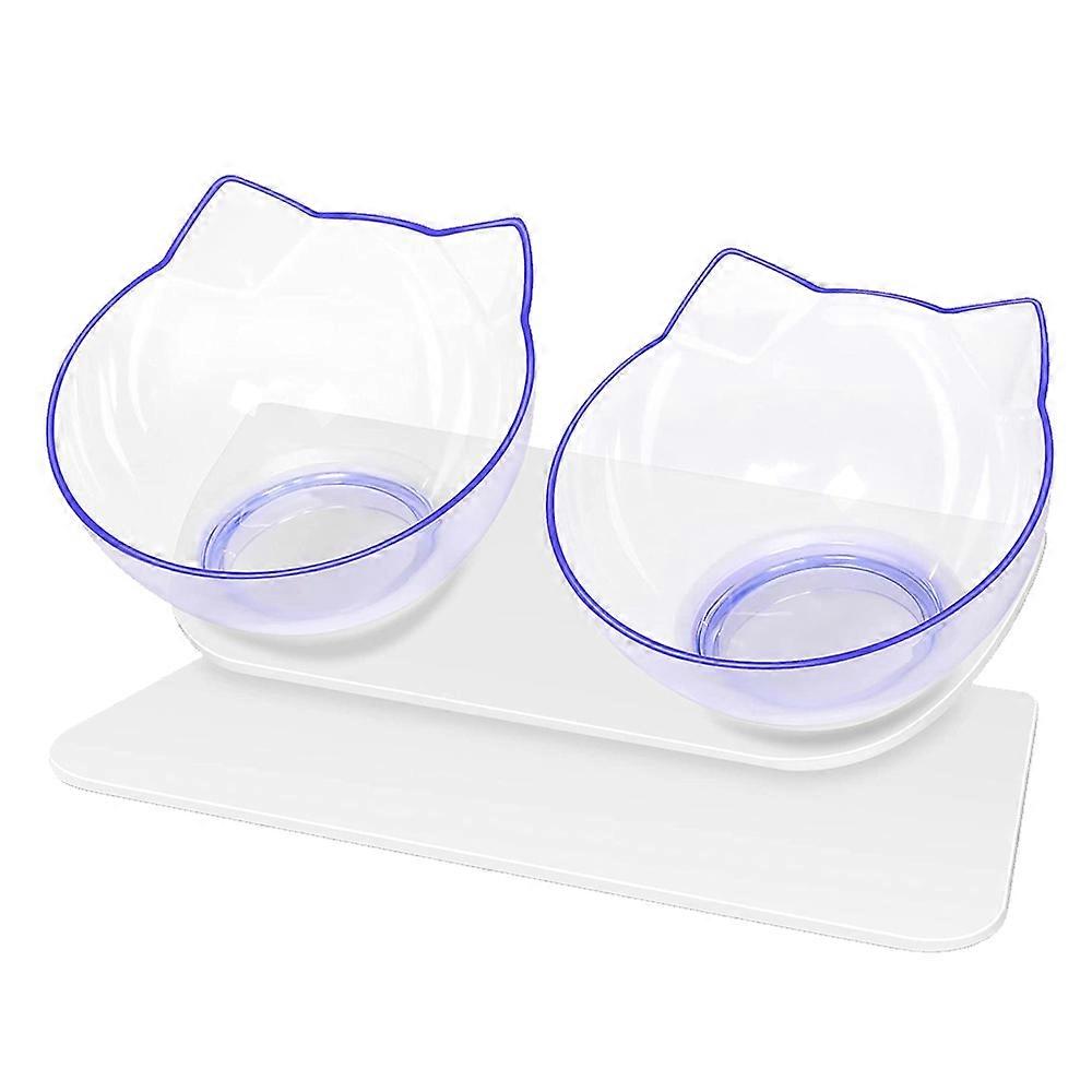 15 Tilted cat Bowl Design Neck Guard Stand Raised Pet Food Water Feeder Bowl