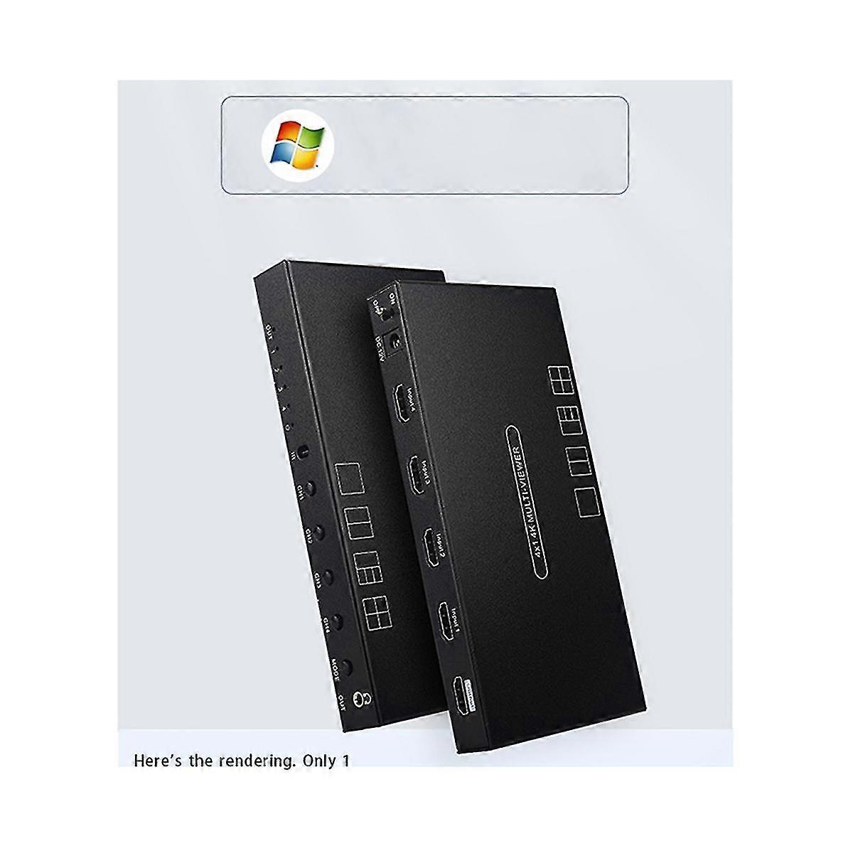 4K 30Hz 1080P - Compatible Switcher 5 Modes Switcher 4 en 1 Out Switcher Support 3D Multi-Screen Swi