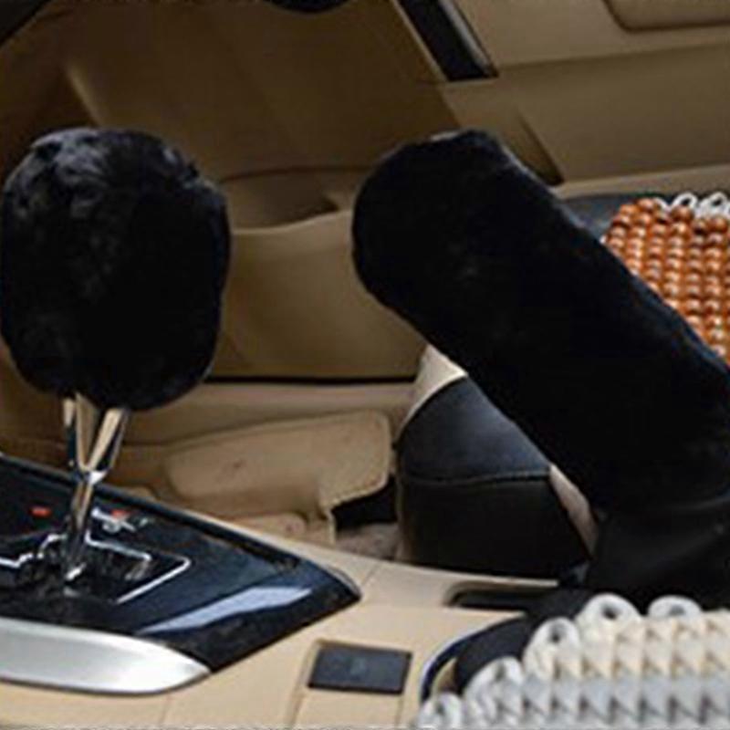 Car handle covers, simple, solid document, gear lever, handle blank, soft plush sleeve, soft and hot handbrakes, winter, 2 rooms