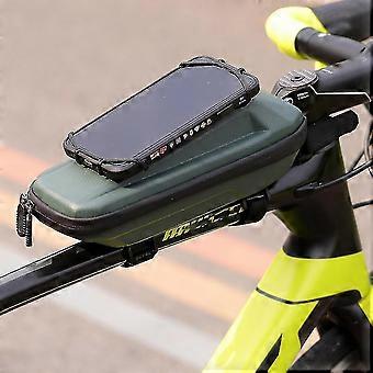 West Biking Top Tube Bike Phone Bag Bicycle Front Frame,green