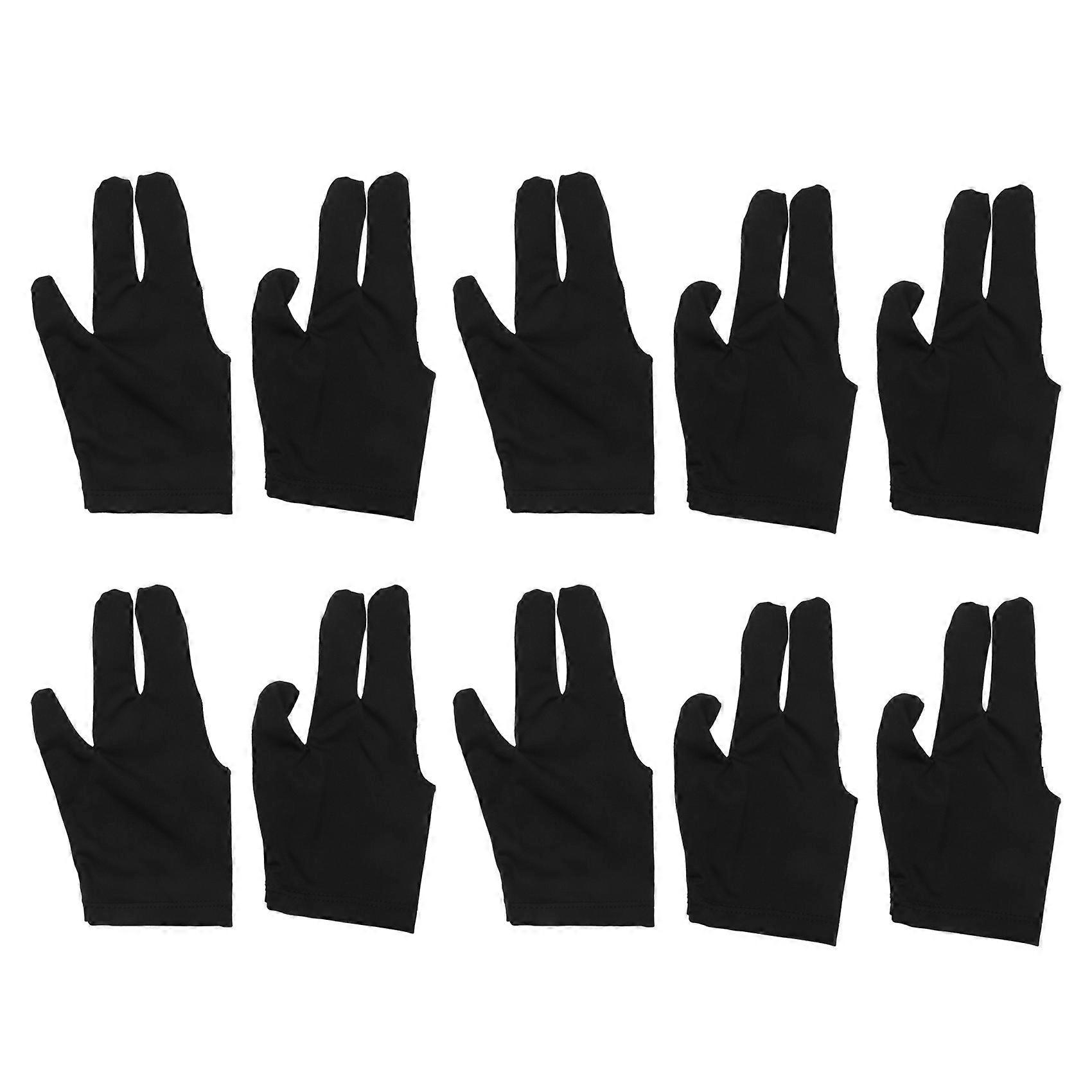 10 Stück Billardhandschuhe 3 links und Handschuh Snooker-Queue-Pool-Handschuhe