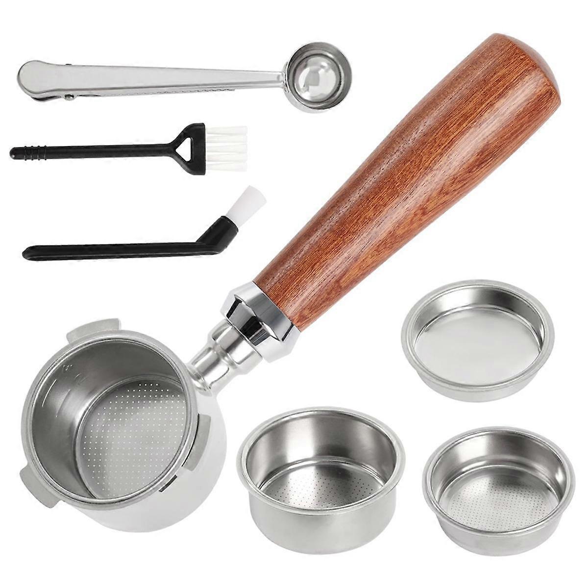 Feneketlen Portafilter 51 mm, szűrőkosárral 1/2/4 csésze, Dedica EC680/EC685 kompatibilis szűrőtartó