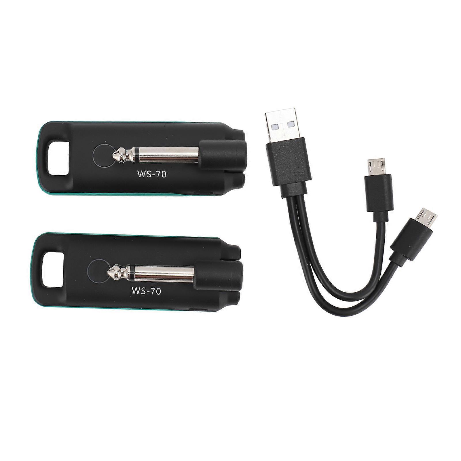 Sistem de transmisie a sunetului fără fir pentru chitară USB reîncărcabilă UHF Wireless Guitar Transmitter Receiver pentru chitară electrică bas