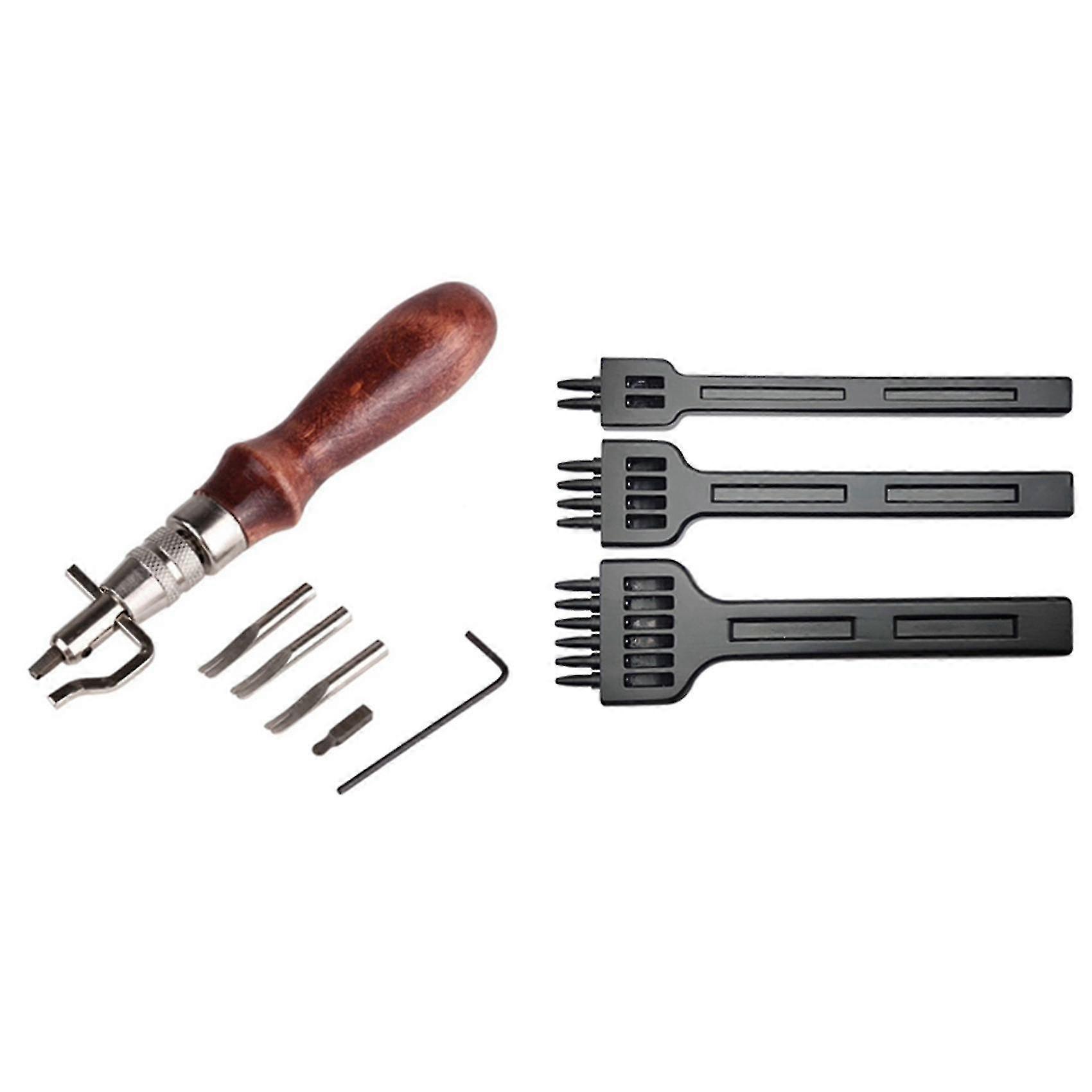 stitching groover and creasing edge beveler, leather groover tool