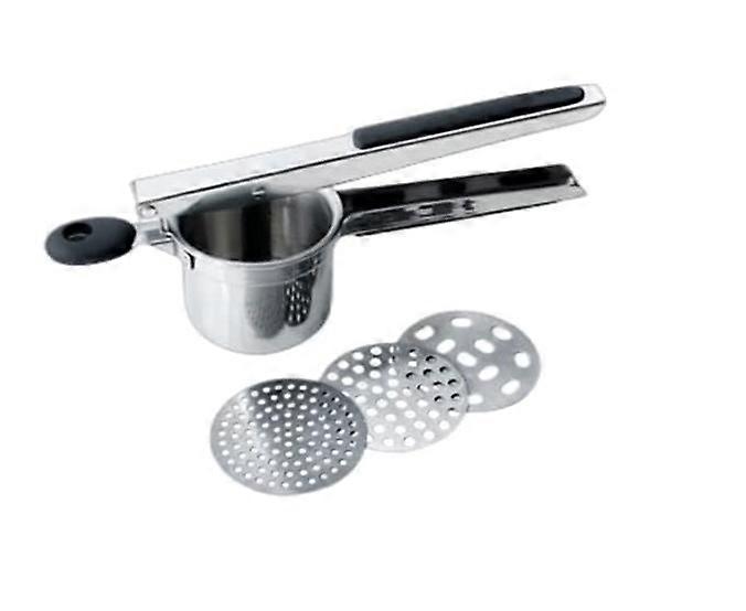Stainless Steel Potato Masher With 3 Interchangeable Mesh