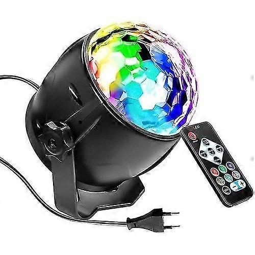 Goodzaz Stage Light للديسكو ، 7 RGB Color Party Light Control Sound Ball Projector Mini Crystal Ball مع جهاز تحكم عن بعد ، للحفلات / عيد الميلاد / البار / النادي / دي جي