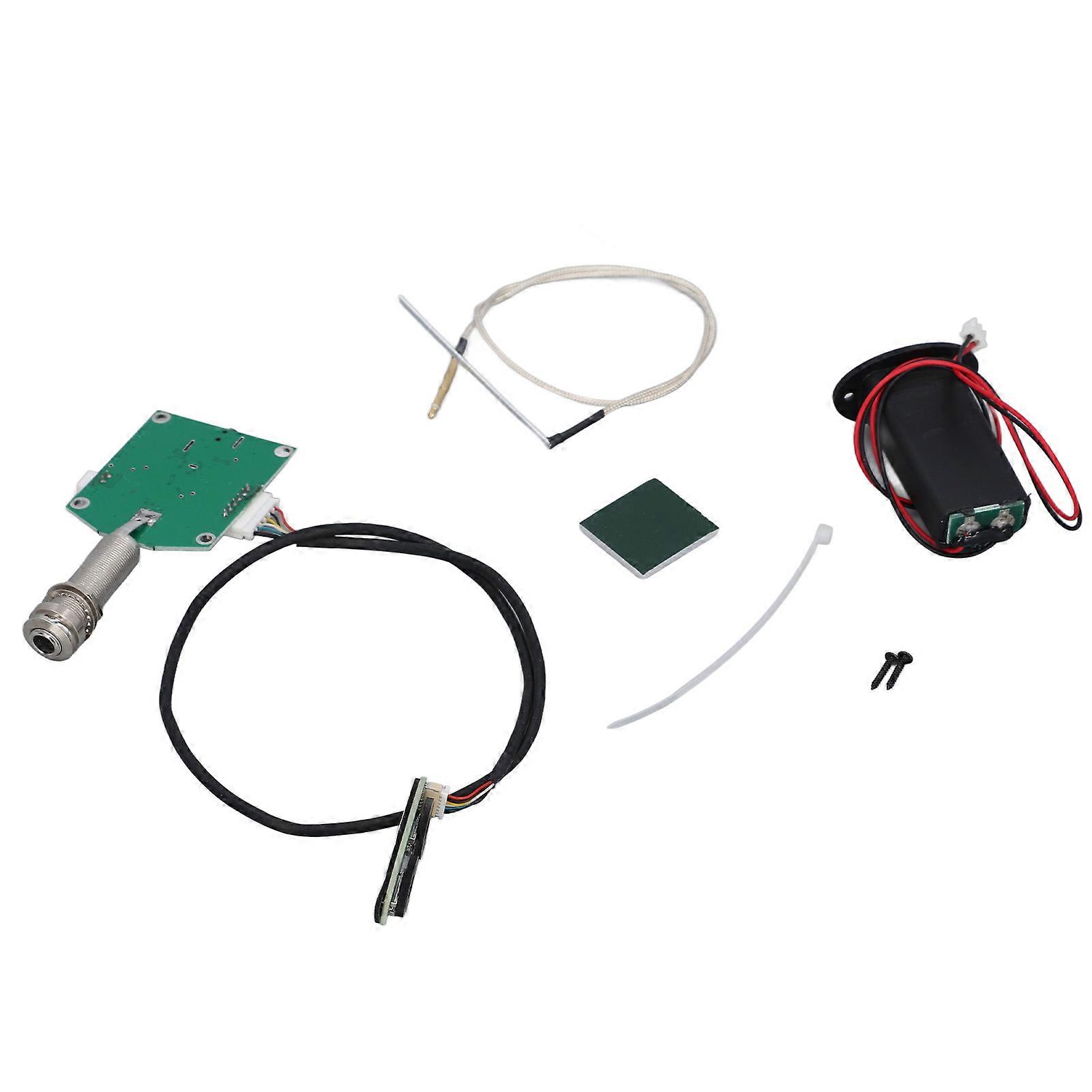 Guitar Piezo Pickup Kit Onboard Preamp System Acoustic Guitar Pickup with Volume Tone Control Knob
