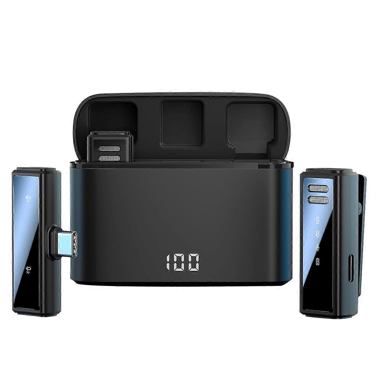 OHPA J88 & J3 Wireless Lavalier Microphones Charging Case Digital Display Wireless Lavalier Microphone