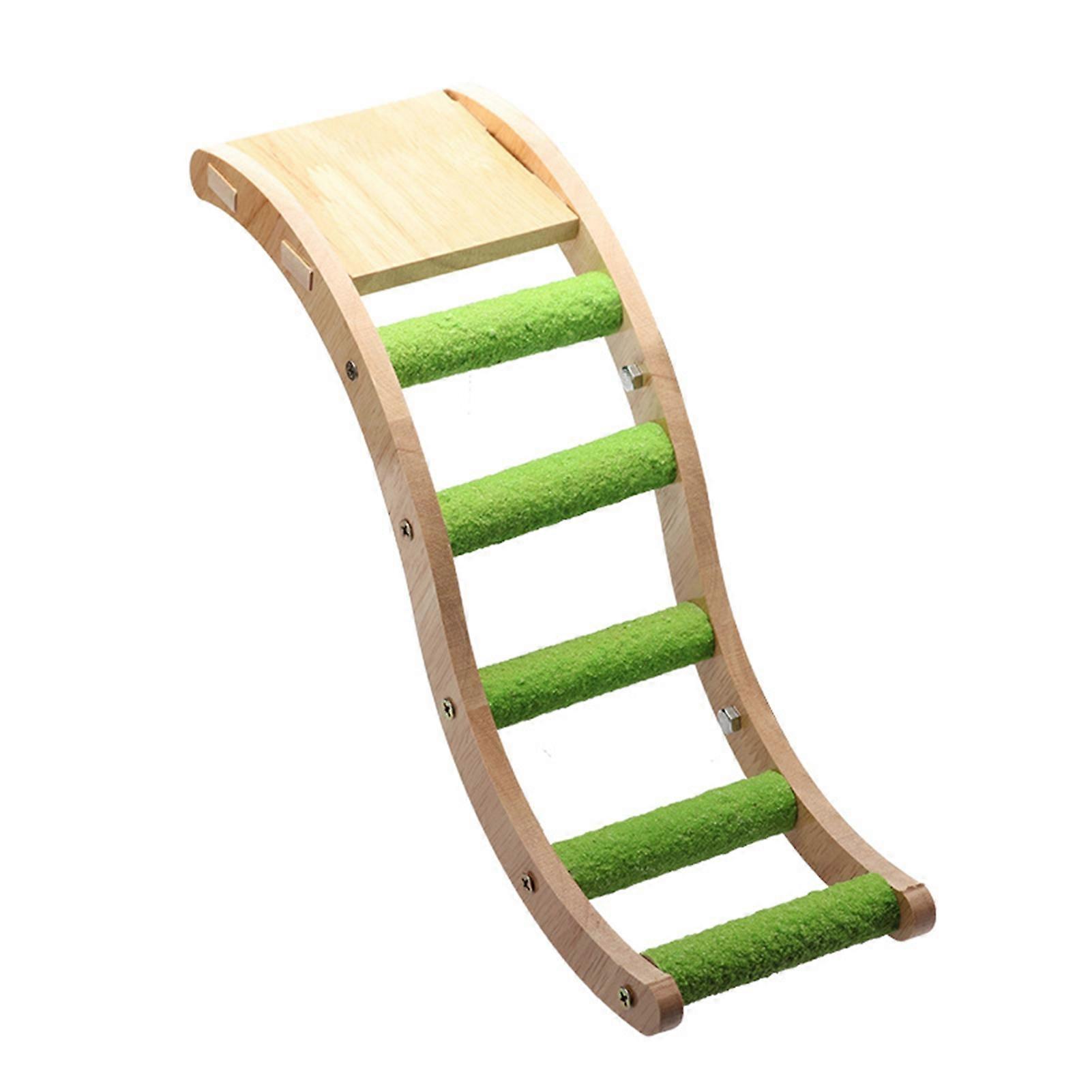 Pet Bird Toy Log Color Interactive Wooden Parrot Climbing Ladder Play Toys Cage Accessory