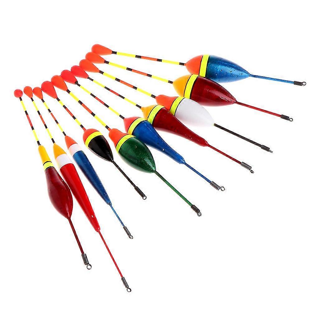 10pcs Carp Fishing Floats Set Buoy Bobber Stick For Fish Tackle Vertical Mix Siz