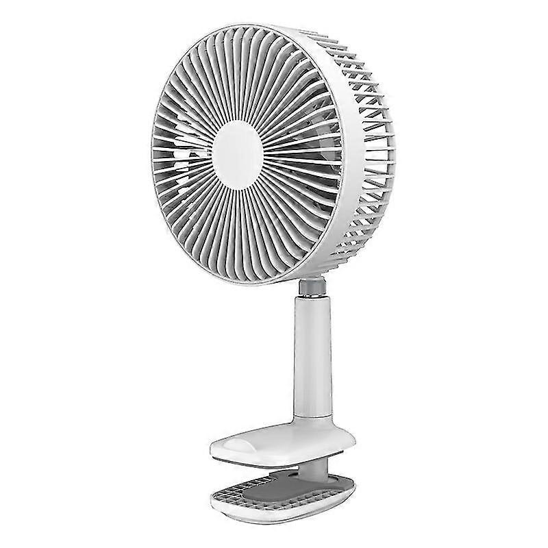 F8 Multi-Function Clip Fan Portable Retractable Mini Electric Fan Desktop Office USB Fan Can Shake Head Silent Fan