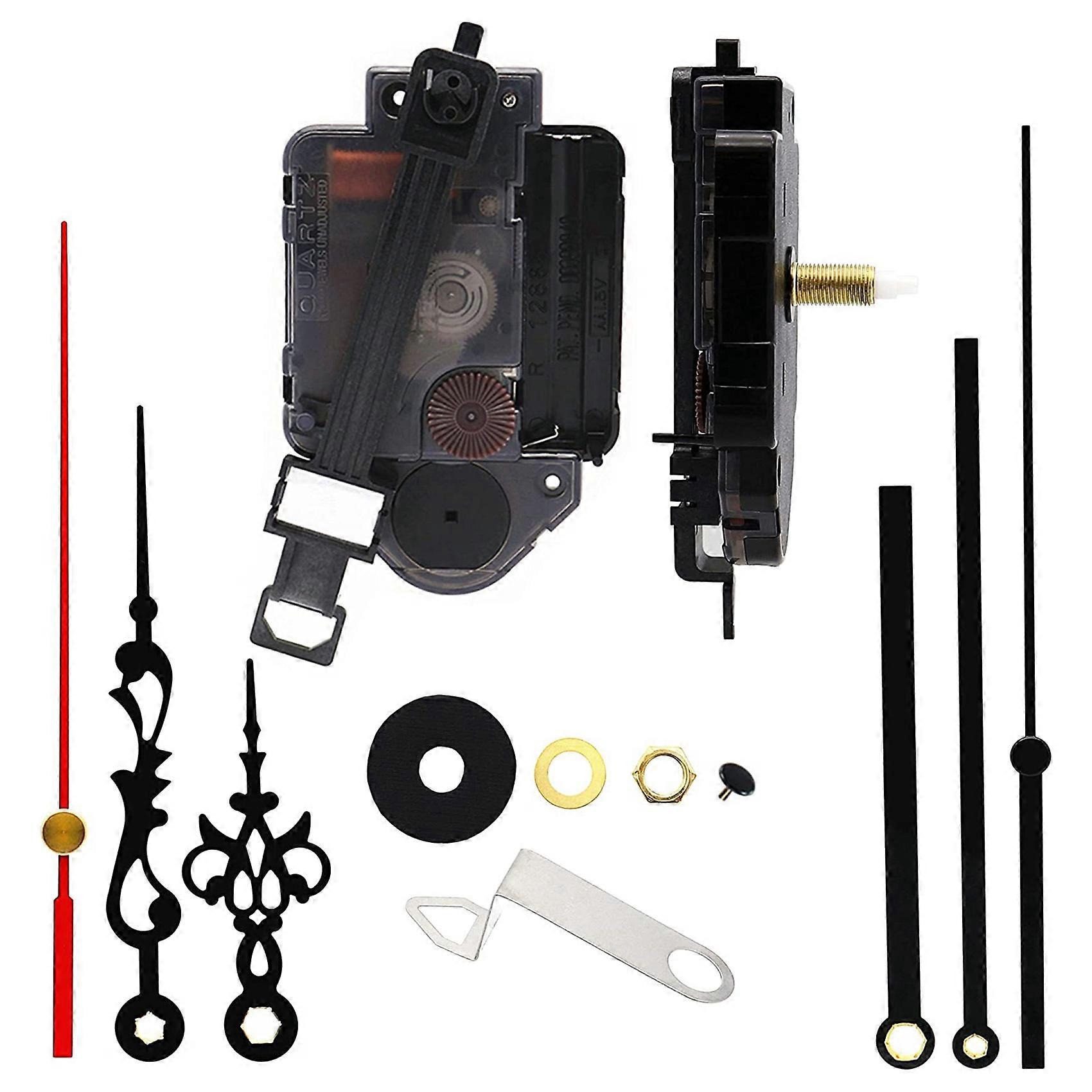 DIY Quartz Pendulum Clock Movement Mechanism with 2 Pairs of Hands Wall Quartz Clock Repair Tool Pa