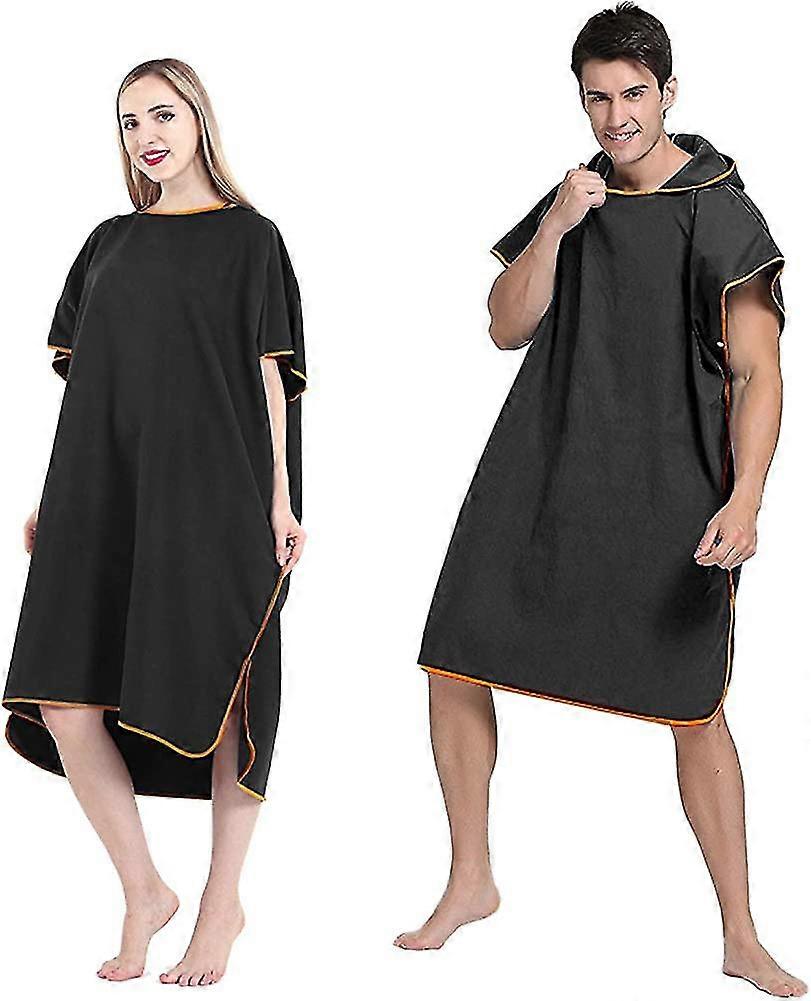 Changing Towel Microfiber Changing Poncho Hooded Robe Beach Surf Quick Drying