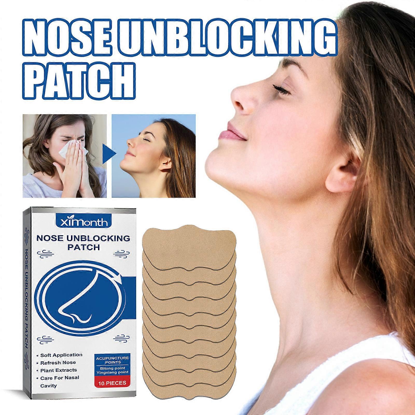 Nose Unblocking Patch, Breathing Nose Patch, Nose Plasters for Anti Snoring and Better Breathing, Relieves Nasal Congestion