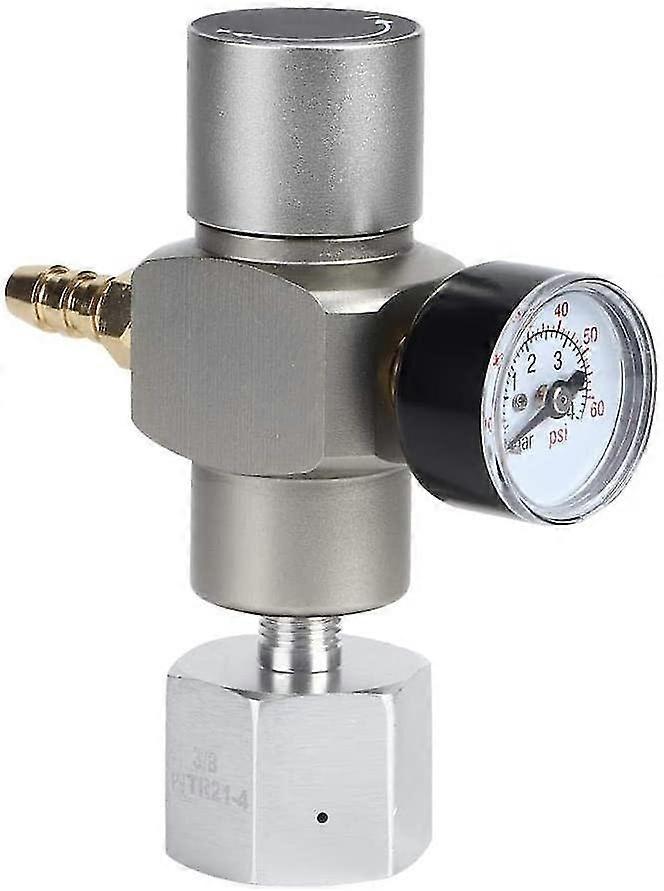 Co2 Pressure Regulator, 2 In 1 Mini Co2 Gas Regulator Soda Pressure Gauge With 3/8in To Tr21.4 Adapter For Sodastream