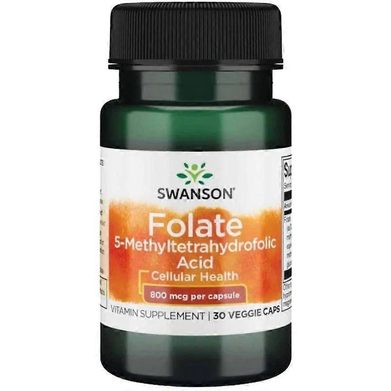 Swanson Folate (5-Methyltetrahydrofolic Acid) 800mcg Capsules 30