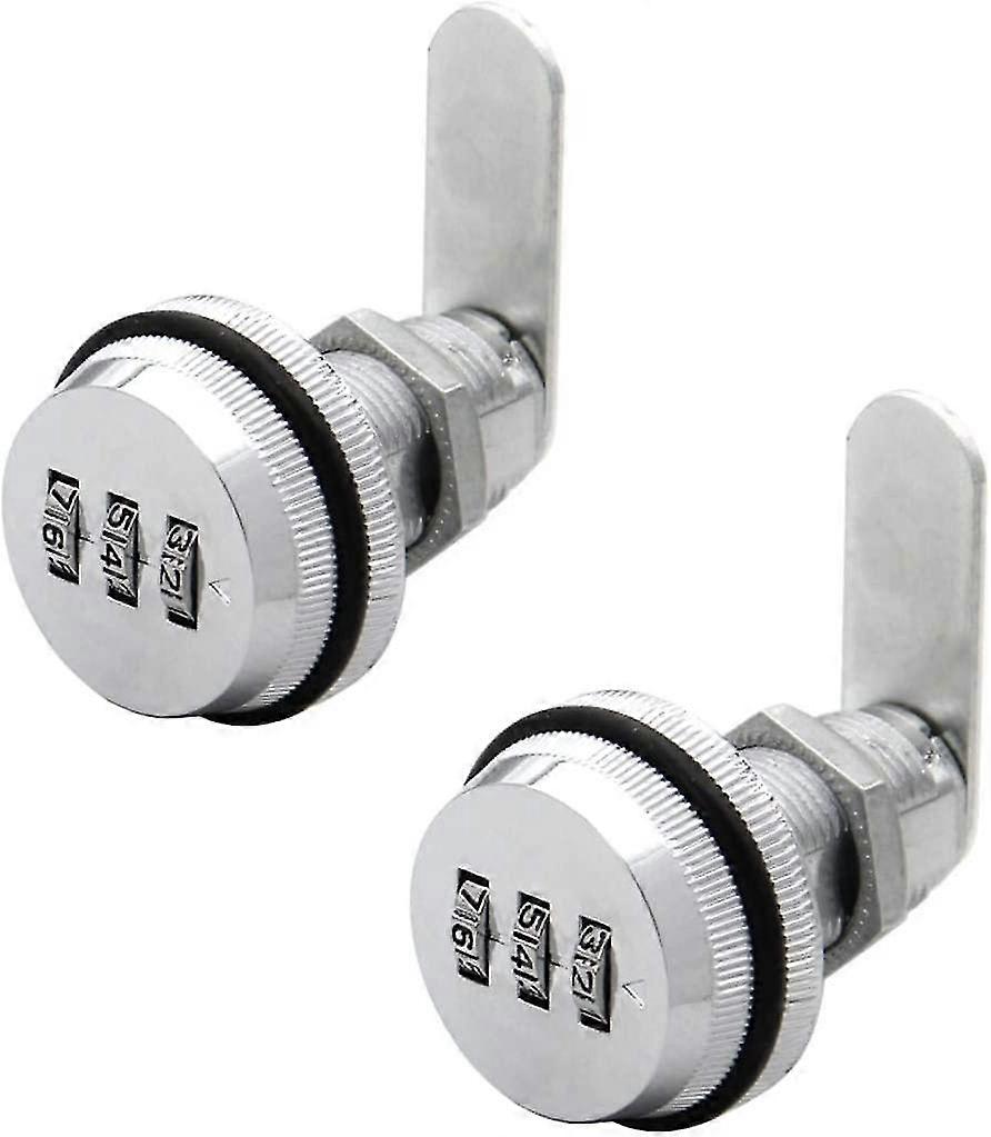 2 Pcs 3 Digit Code Combination Cam Lock Cabinet Lock Code Lock For Locker Wardrobe Door Filing Cabinet Mailboxes Drawer