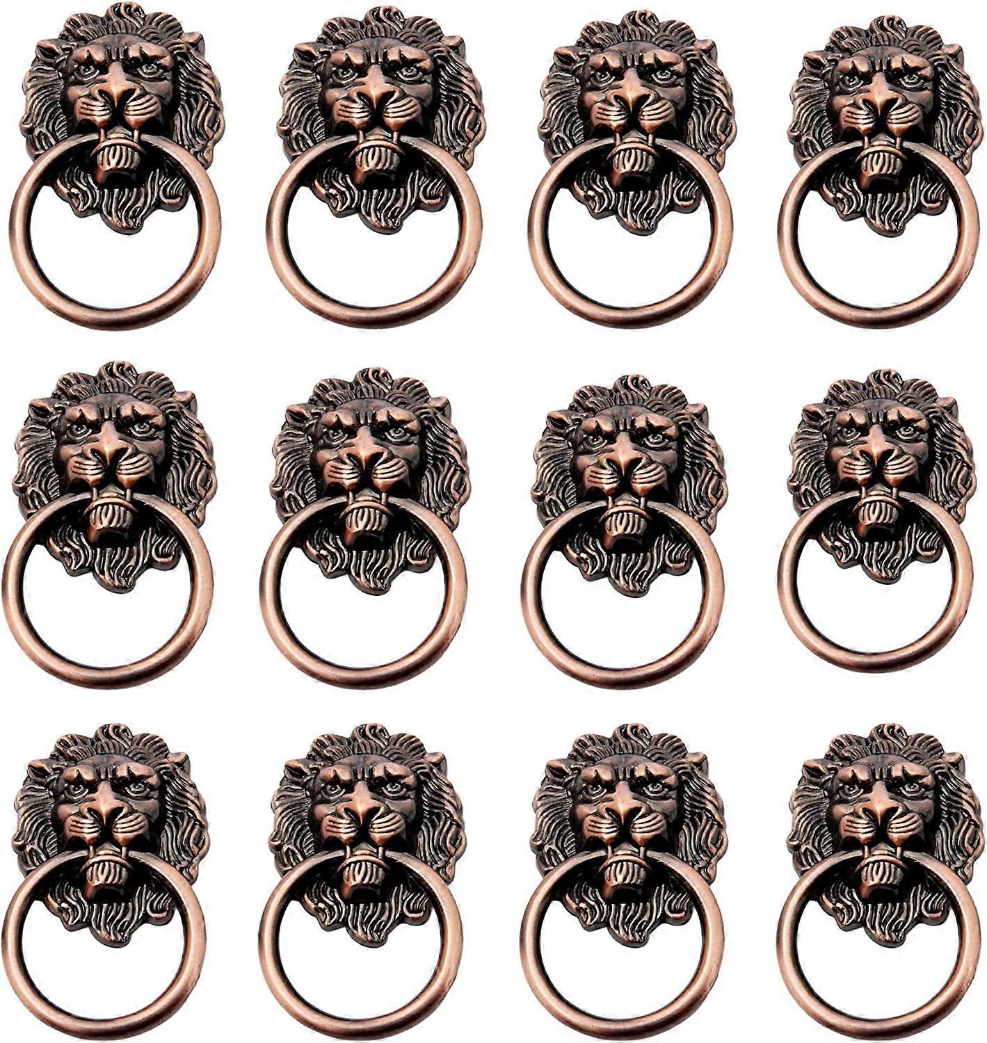 12PCS Door Knobs Diameter Knocker Handles Pulls Green Bronze