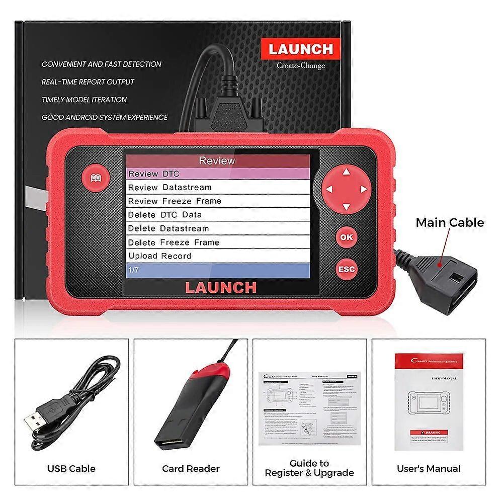 X431 CRP123 V2.0 4 Systems Engine/Airbag/AT/ABS Scan Diagnostic Tool Scanner Full OBD2 Functions Lifetime Free Update