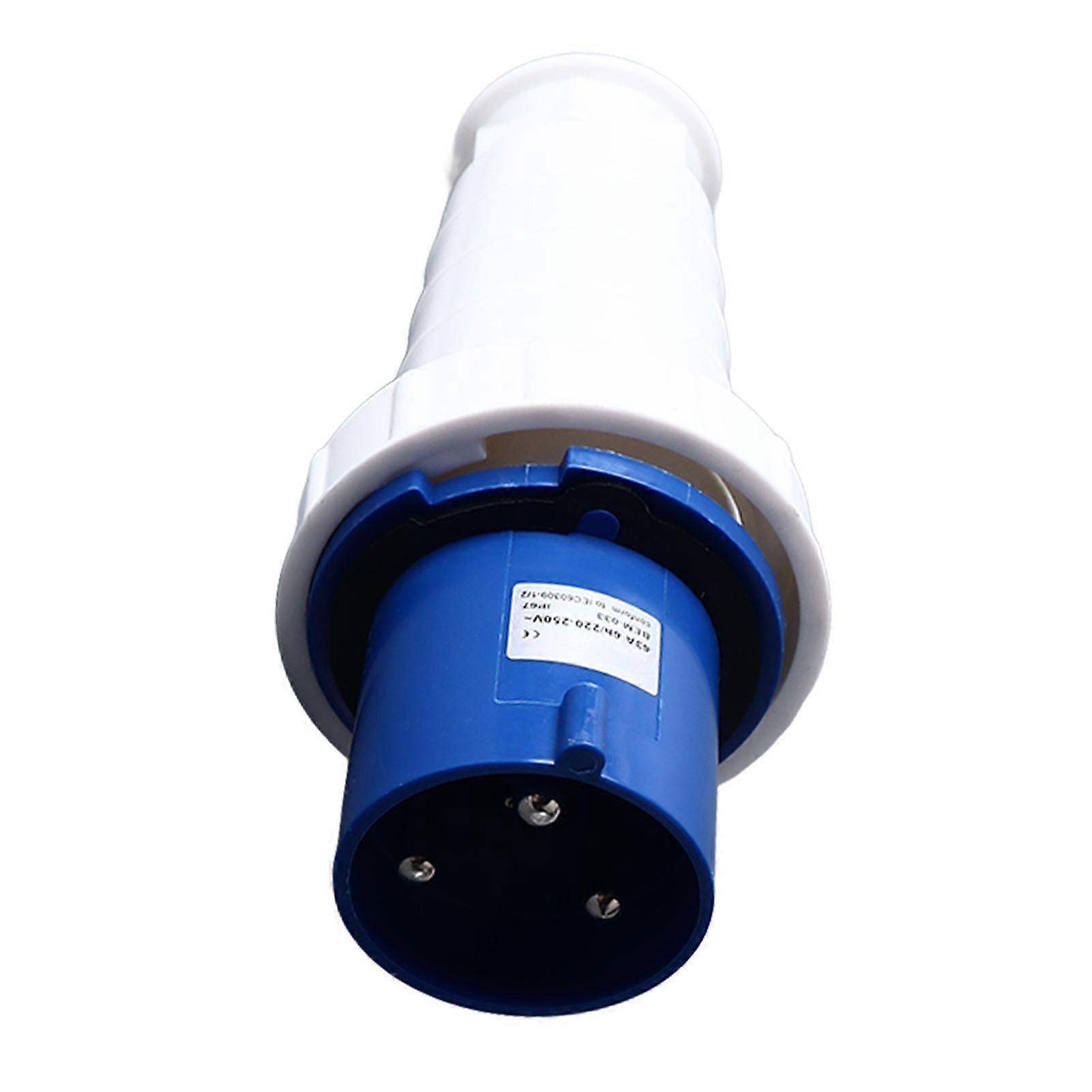 Βιομηχανικός αδιάβροχος σταθερός αρσενικός θηλυκός συνδετήρας δύναμης συνδέσεων 3 καρφιτσών 63A 220?250V BEM 033