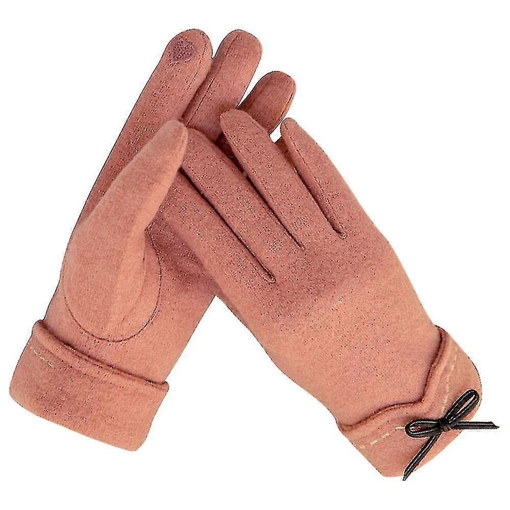 כפפות חורף לנשים מזג אוויר קר מסך מגע כפפות טקסט - כפפות חמות ותרמיות חסין רוח