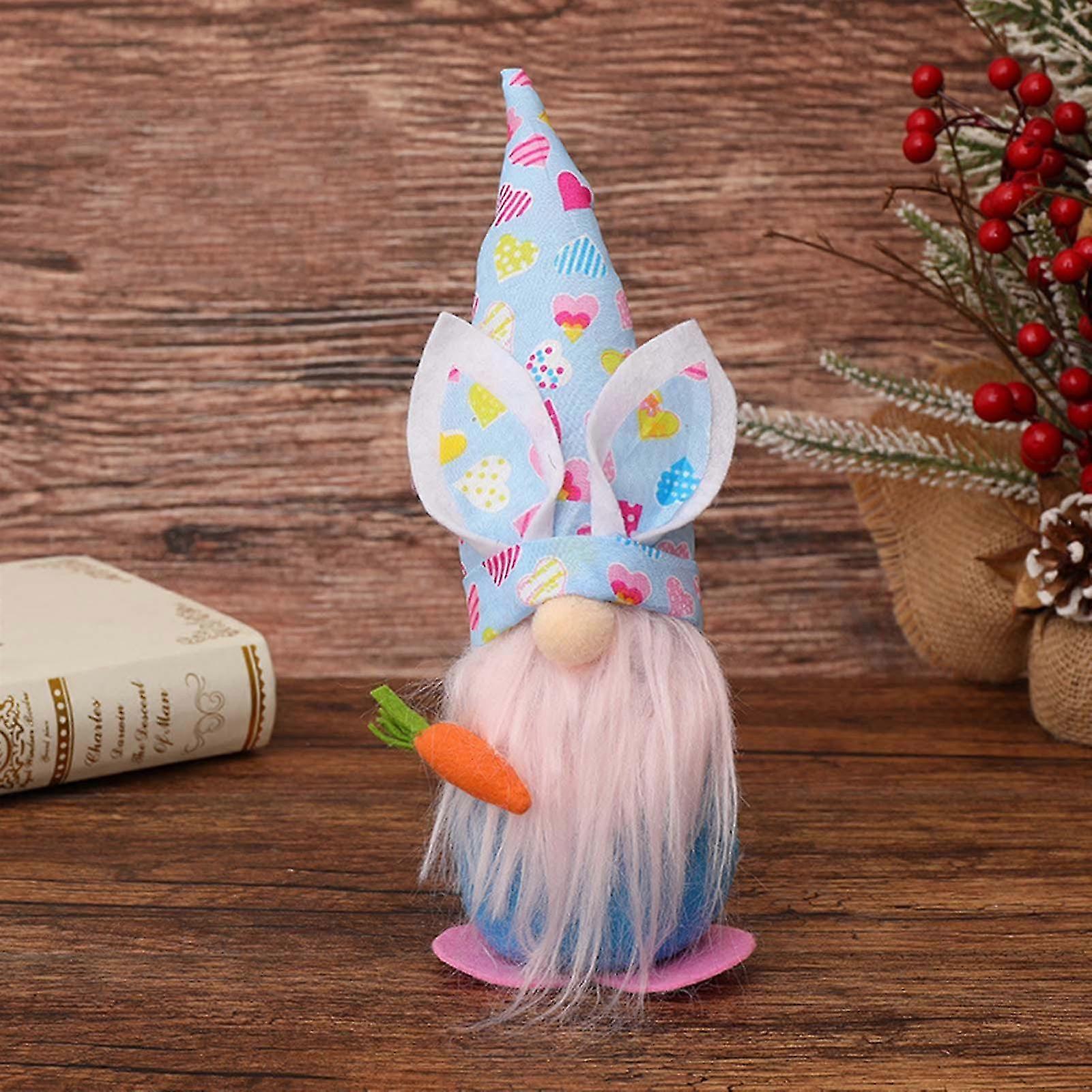 New Standing Easter Doll Colorful Rabbit Ear Pointed Hat Dwarf Standing Decoration eierfarben ostern