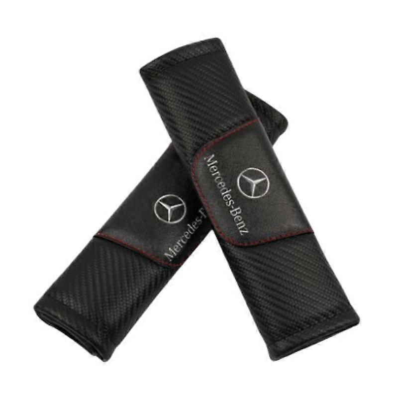 SCSYV Κατάλληλο για αυτοκίνητο Mercedes-Benz ζώνη ασφαλείας μαξιλαράκι ώμου, δερμάτινη εσωτερική διακόσμηση, ζώνη ασφαλείας, κάλυμμα μαξιλαριού ώμου (ζεύγος)