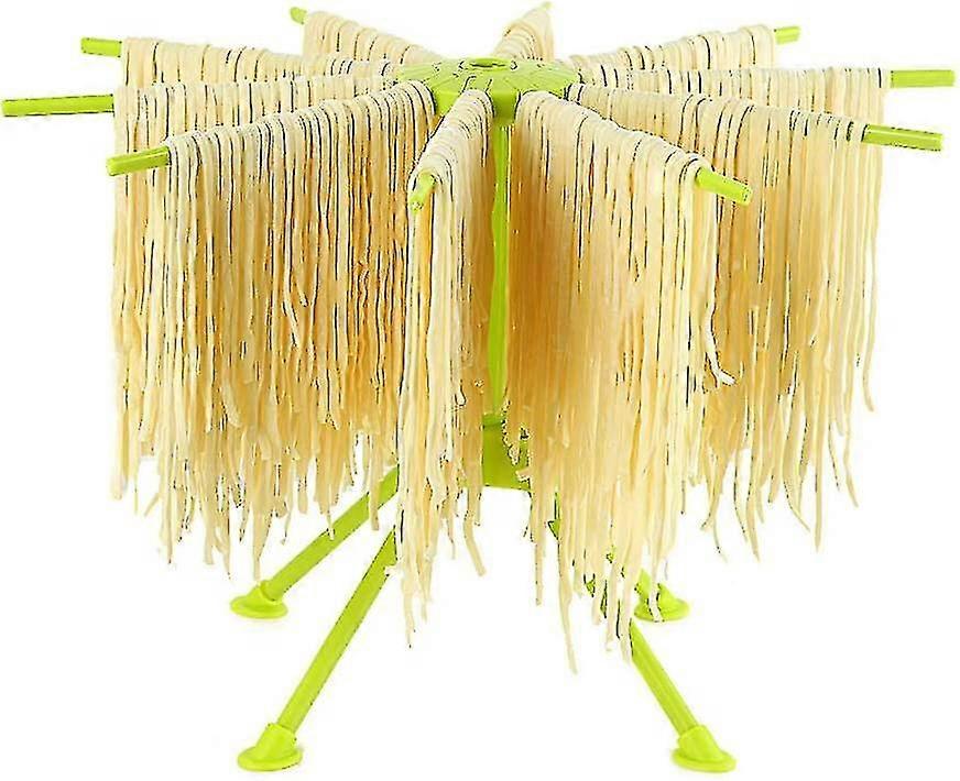 Collapsible Pasta Drying Rack, Plastic Foldable (green)