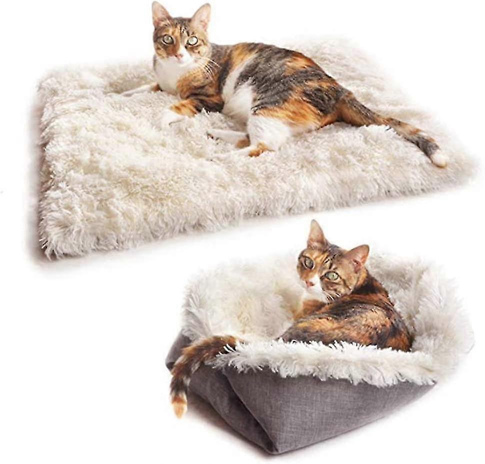 Pet Bed For Indoor Cats, Self Warming Pet Bed Function 2 In 1 Foldable